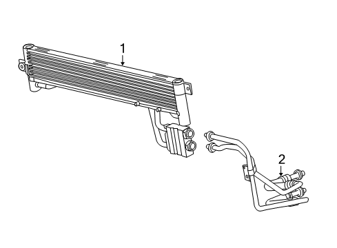 2017 Chrysler 200 Oil Cooler Transmission Oil Cooler Diagram for 68183728AB