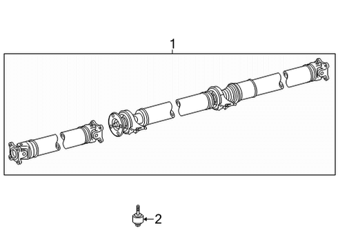 2022 Lexus NX250 Drive Shaft - Rear SHAFT ASSY, PROPELLE Diagram for 37100-78010