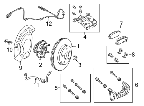 2017 Jeep Cherokee Brake Components Line-Brake Diagram for 68230434AB