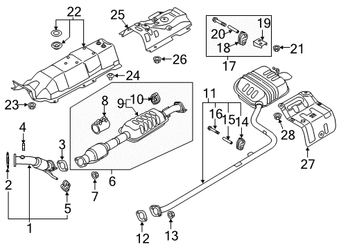 2019 Kia Optima Exhaust Components Support Assembly-Hanger Diagram for 28785C1000