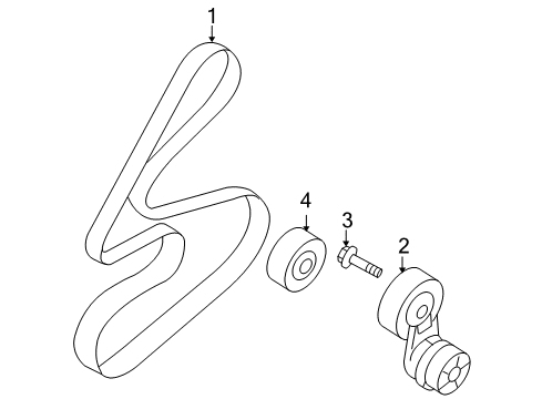 2010 Kia Optima Belts & Pulleys Bolt-Flange Diagram for 1140410956K