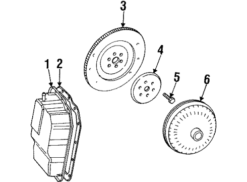 1996 Ford Contour Automatic Transmission Drive Plate Diagram for F8RZ-6375-BA