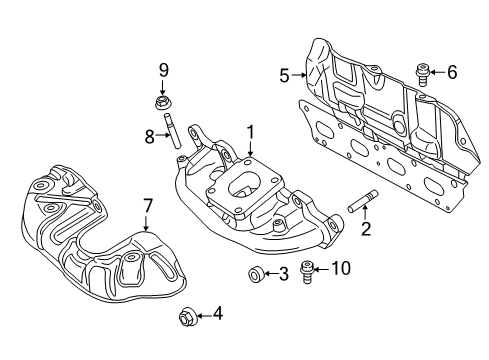 2016 Dodge Dart Exhaust Manifold Gasket-Exhaust Manifold Diagram for 5047499AA