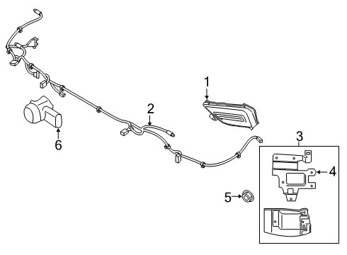 2019 Hyundai Santa Fe Lane Departure Warning Wiring Harness-RR Bumper Diagram for 91880-S2010