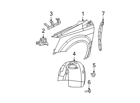 2012 Ram C/V Fender & Components Shield-Splash Diagram for 5113094AD