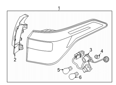 2021 Kia Seltos Bulbs Lamp Assembly-Rear Comb Diagram for 92402Q5010