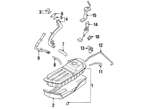 1999 Kia Sportage Fuel Supply B/HOSE Diagram for K9934414260