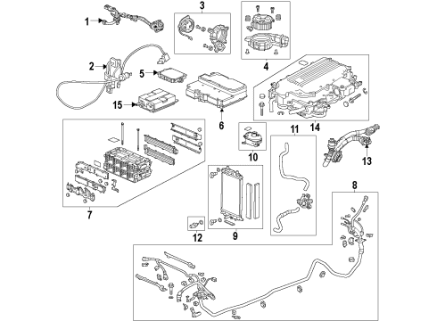 2014 Honda Accord Hybrid Components, Battery, Cooling System Electronic Control Diagram for 1K100-5K0-A14