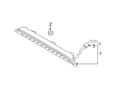 2012 Kia Rio High Mount Lamps Lamp Assembly-High Mounted Stop Diagram for 927001W200