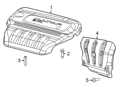 2020 Jeep Renegade Engine Appearance Cover Cover-Intake Manifold Diagram for 5281381AA