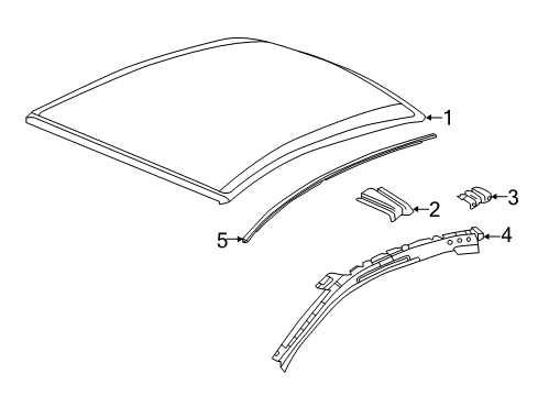 2013 Honda Civic Roof & Components, Exterior Trim Stiffener, R. FR. Pillar (Upper) Diagram for 63120-TS8-A50ZZ