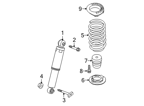 2018 Kia Forte Shocks & Components - Rear Shock Absorber Assembly Diagram for 55300B0FA0