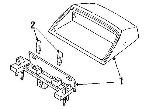 2000 Ford Crown Victoria Bulbs High Mount Lamp Diagram for F7MZ13A613BAB