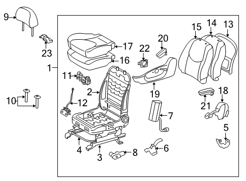 2012 Toyota RAV4 Front Seat Components Cushion Shield Diagram for 71862-0R010-B0