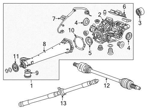 2020 Buick Enclave Axle & Differential - Rear Differential Assembly Diagram for 84671578