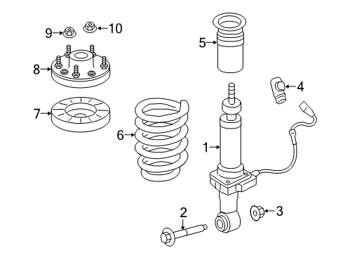 2015 Lincoln Navigator Shocks & Components - Rear Shock Bracket Diagram for FL1Z-14A301-A