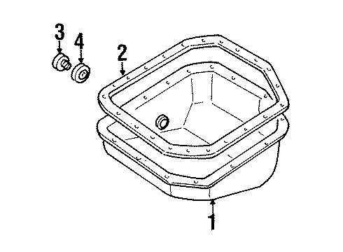 1998 Hyundai Accent Automatic Transmission Pan Assembly-Automatic Transaxle Oil Diagram for 45280-22001