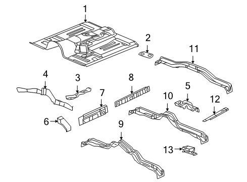 2007 Buick Rainier Floor Extension Asm-Rocker Inner Panel Front Diagram for 25839597