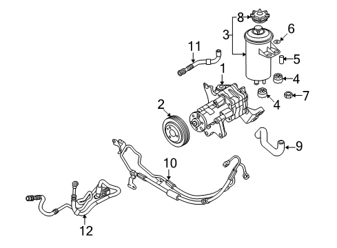 2008 BMW X5 P/S Pump & Hoses, Steering Gear & Linkage Return Pipe Diagram for 32416783848