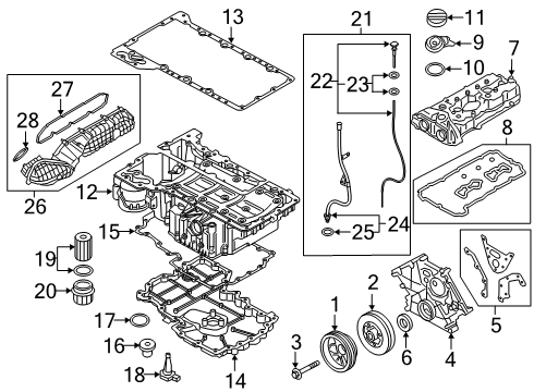 2020 BMW X7 Filters Air Filter Element, Cylinder Bank 1 Diagram for 13718613250