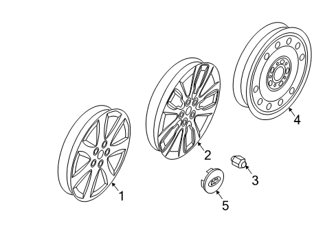 2012 Kia Sorento Wheels, Covers & Trim Wheel Assembly-Aluminum Diagram for 529101U185