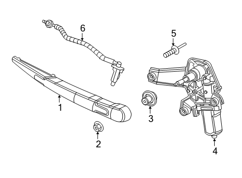 2016 Jeep Renegade Wiper & Washer Components GROMMET-Glass Diagram for 68256596AA