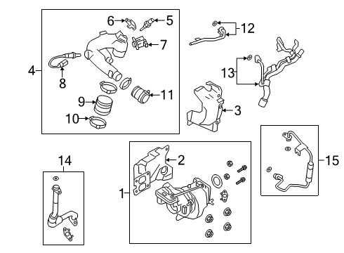 2017 Alfa Romeo Giulia Turbocharger & Components Hose-TURBOCHARGER Oil Feed Diagram for 4893761AD