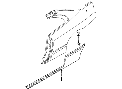 2000 Chrysler Sebring Exterior Trim - Quarter Panel Part Diagram for MR248247