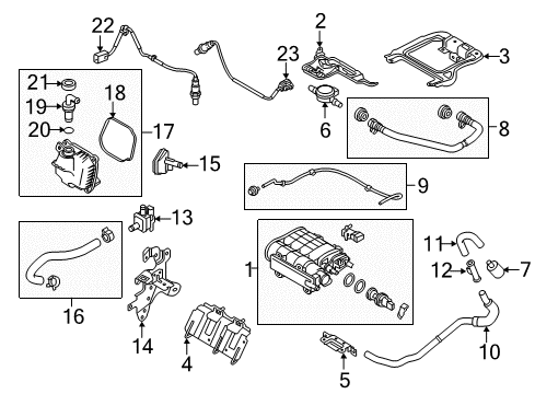 2016 Scion iA Powertrain Control Connector Hose Joint Diagram for 77233-WB001