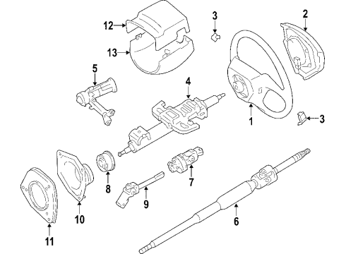 2006 Lexus RX330 Steering Column & Wheel, Steering Gear & Linkage Column Assy, Steering Diagram for 45250-0E011