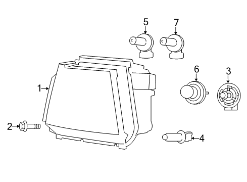 2013 Dodge Journey Bulbs Socket-Park And Turn Signal Diagram for 68038216AA