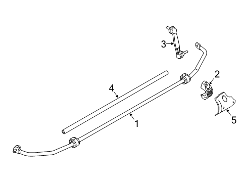 2015 BMW i8 Stabilizer Bar & Components - Rear Heat Shield, Anti-Roll Bar, Rear Diagram for 33556865956