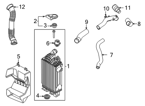 2021 Kia K5 Intercooler Air Guide-INTERCOOLE Diagram for 282772M001