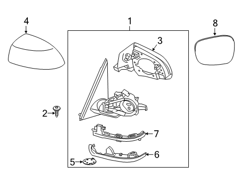 2015 BMW X3 Outside Mirrors Outside Mirror Without Glass Heated Right Diagram for 51167395218