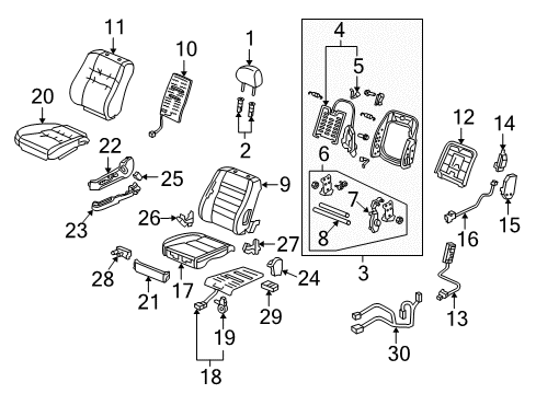 2007 Acura RL Heated Seats Opds Unit Diagram for 81161-SJA-A01