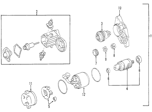 2002 Toyota Tundra Starter Starter Diagram for 28100-62030-84