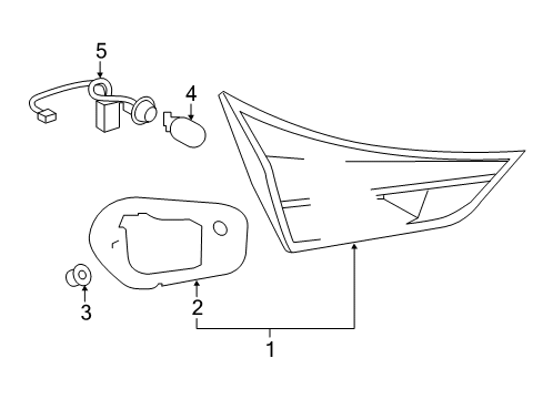 2017 Toyota Corolla iM Bulbs Socket & Wire Diagram for 81585-12230