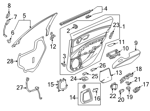 2016 Acura RLX Front Door Switch Assembly, Trunk & Fuel Lidopener Diagram for 35800-TY2-A01