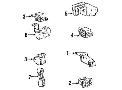 1986 Chrysler New Yorker Engine & Trans Mounting Screw Diagram for 6502074