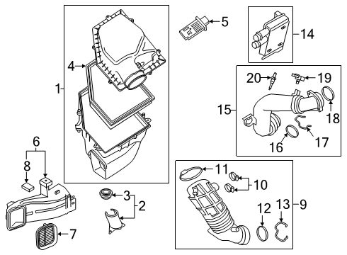 2021 BMW X4 Air Intake HOSE CLAMP Diagram for 13718472653