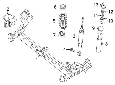 2014 Nissan Sentra Rear Suspension Cover Assembly-Bound Bumper, Rear Diagram for 55248-9AM0A