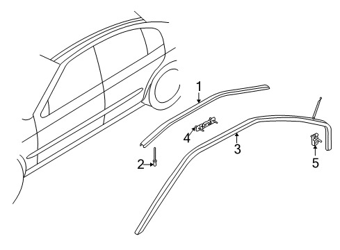 2004 Infiniti Q45 Exterior Trim - Roof Clip Diagram for 76849-AR000