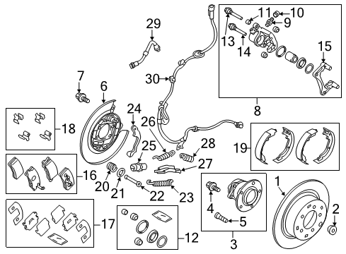 2011 Mitsubishi Outlander Sport Rear Brakes Piston-Brake Diagram for MB534404