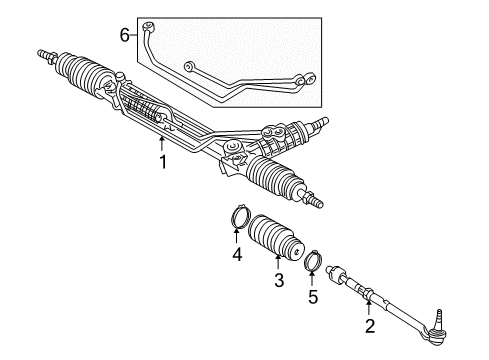 2002 BMW Z8 Steering Gear & Linkage Pipe Set Diagram for 32136751028