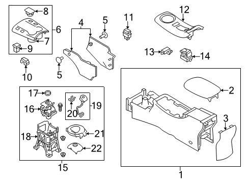 2016 Nissan Leaf Gear Shift Control - AT ACTUATOR Release Diagram for 96932-3NF0A