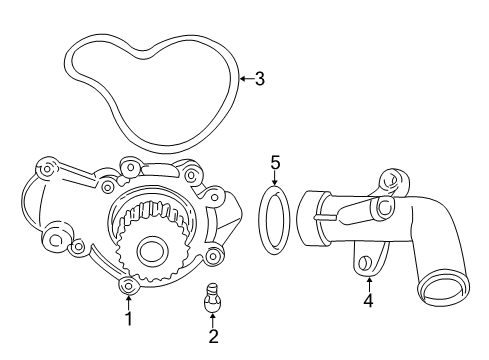 2006 Dodge Stratus Water Pump Tube-Water Inlet Diagram for 4621491