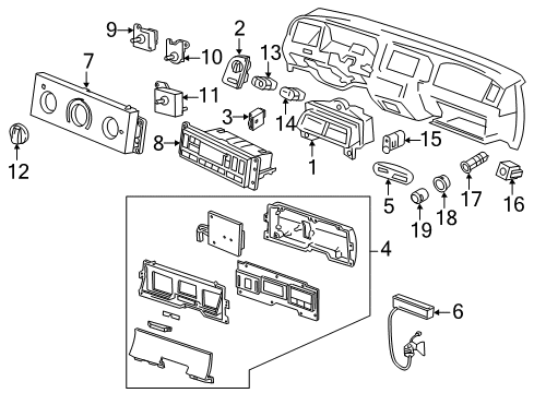 2003 Mercury Grand Marquis Instruments & Gauges Speedometer Head Diagram for 3W3Z-17255-BA