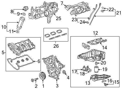 2020 Chevrolet Blazer Filters Element-Air Cleaner Diagram for 23321606