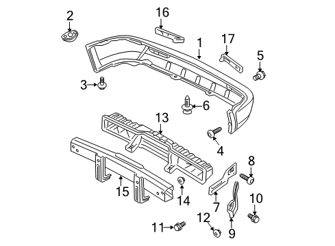 2009 Honda Element Rear Bumper Reflector Assembly, Left Rear Diagram for 33555-SEA-013