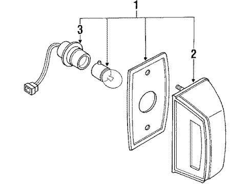 1985 Nissan Sentra License Lamps Lamp Licence Diagram for 26510-32A00